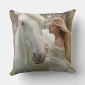 Coussin Imaginaire cheval et fille (Verso)