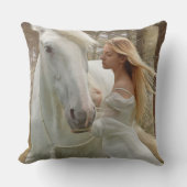 Coussin Imaginaire cheval et fille (Recto)