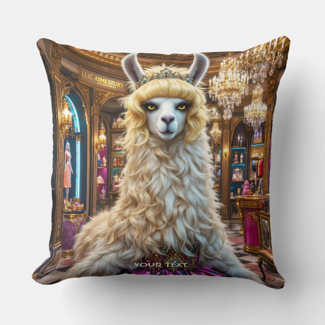 Coussin Imaginaire Cute Drama Llama Queen (Recto)
