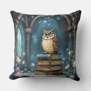 Coussin Imaginaire Cute Owl Glasses Livres