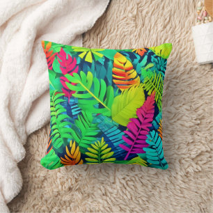 Coussin Imaginaire de Neon Rainforest