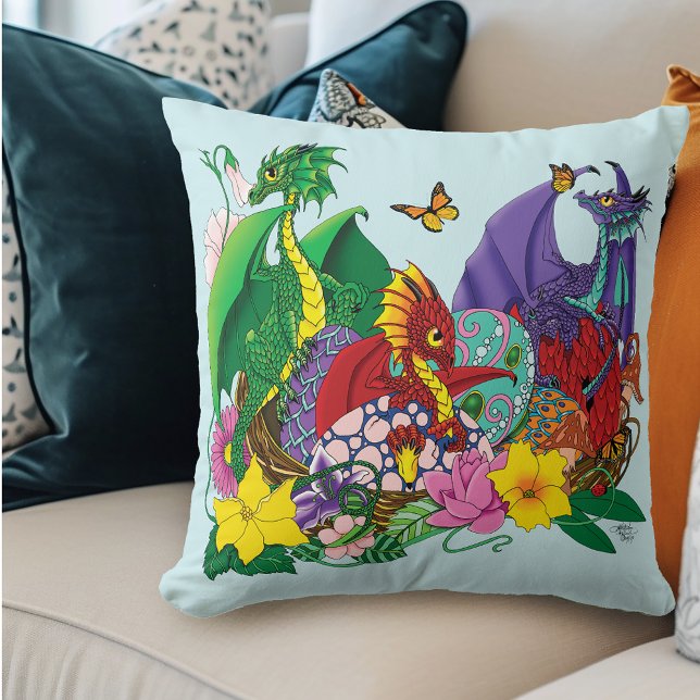 Coussin Imaginaire de nid de bébé dragon (Créateur téléchargé)
