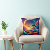 Coussin "Imaginaire Dolphin Vibrant - Art Océan Surreal" (Chaise)