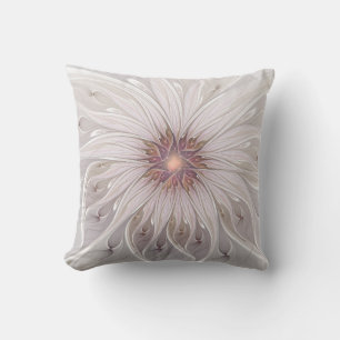 Coussin Imaginaire Floral, Abstraite Fleur Pastel Moderne