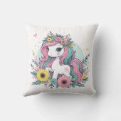 Coussin Imaginaire floral mignon Monde enchanté de fille U (Verso)