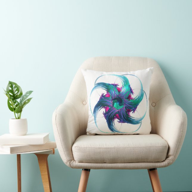 Coussin Imaginaire Fractale Fissures Lancer Cushion (Chaise)