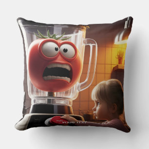Coussin Imaginaire mignonne fille mélangeur tomate