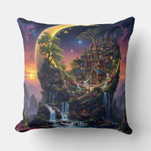 Coussin Imaginaire Moon Waterfall Forest