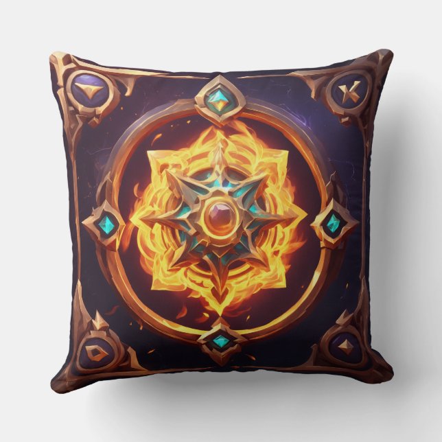 Coussin Imaginaire Star Emblem Throw Pillow - Unique Accue (Verso)