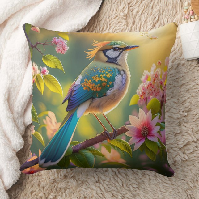 Coussin Imaginaire Turquoise à ailes vert (Couverture)