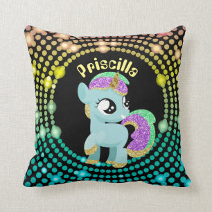 Coussin Imaginaire unicorn personnalisable filles salle co