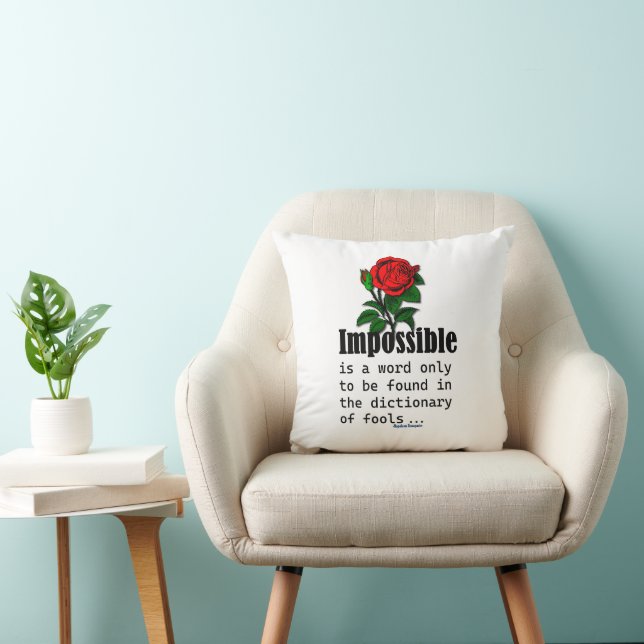 Coussin Impossible Is Word Only Found In Fools Dictionary (Chaise)