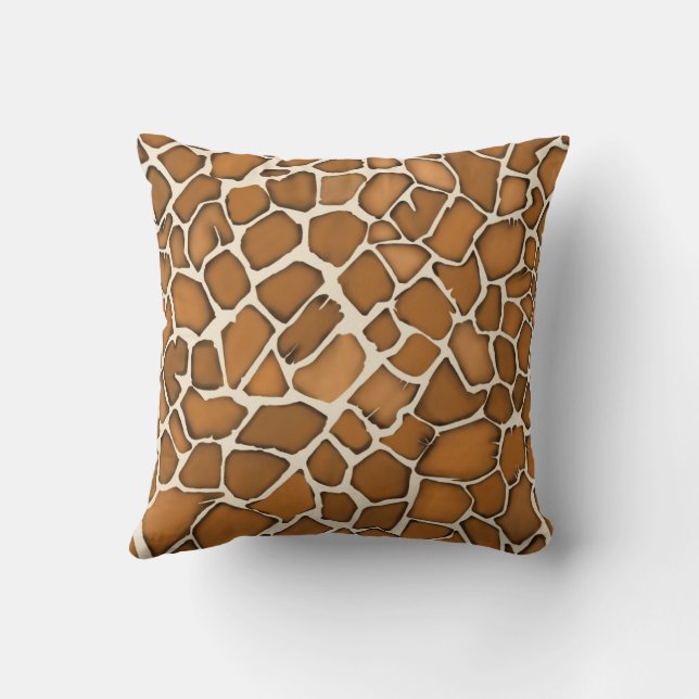 Coussin Impression à motif de fourrure de girafe (Verso)