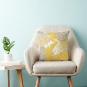 Coussin Impression abstraite gris ocre (Chaise)