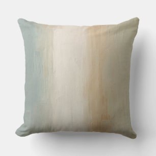 Coussin Impression abstraite rustique bleu beige olive gri