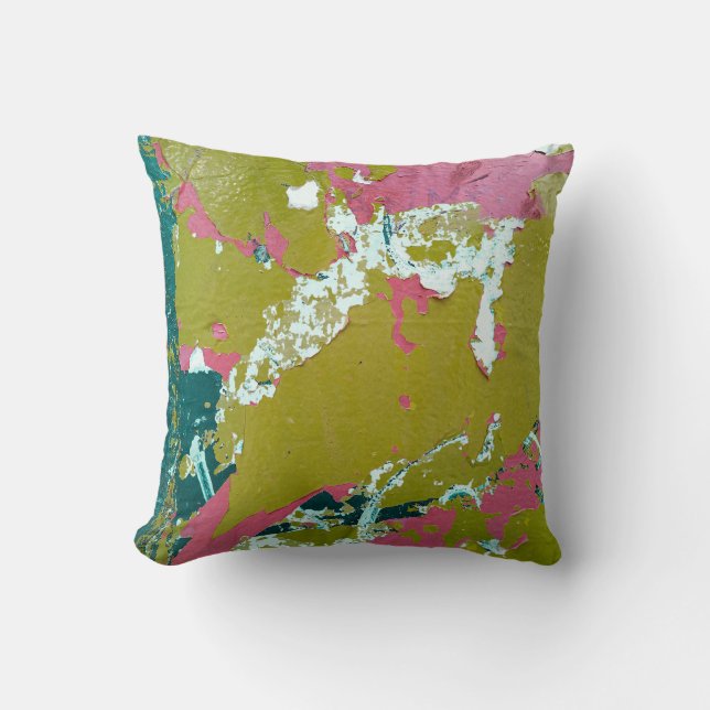 Coussin Impression Abstraite tissée en couleur (Recto)