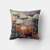 Coussin Impression acrylique de macro champignons (Verso)