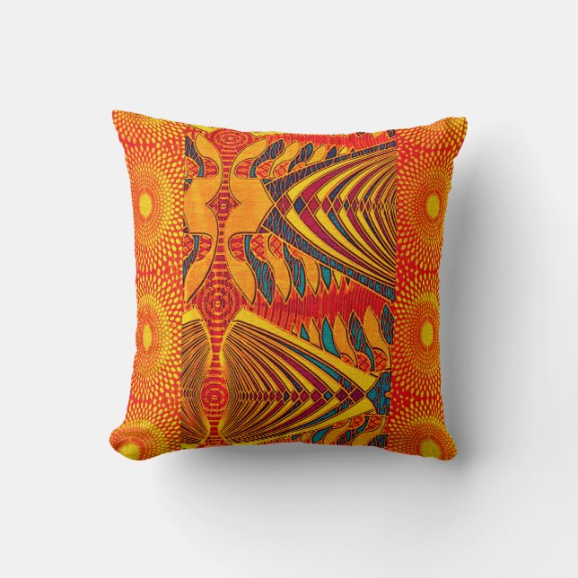 Coussin Impression africaine contemporaine (Recto)
