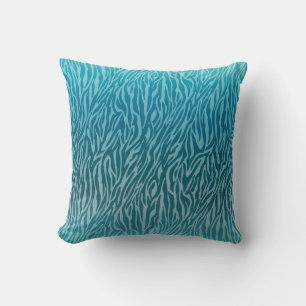 Coussin Impression Aqua Ombre Zebra