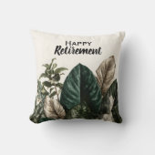 Coussin Impression botanique moderne de Feuilles tropicaux (Recto)
