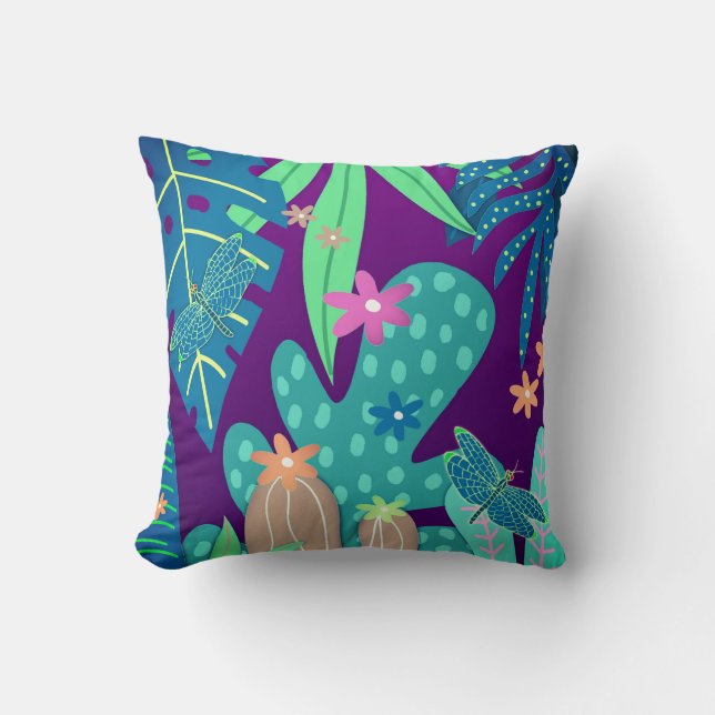 Coussin Impression botanique no 11 (Recto)