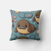 Coussin Impression Brown Platype (Verso)