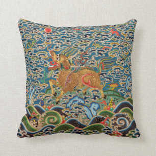 Coussin Impression chinoise antique Quing