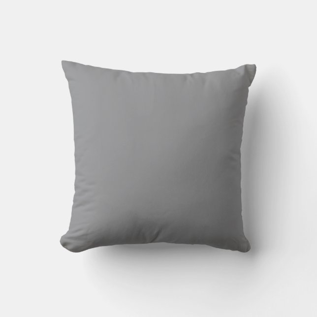Coussin Impression couleur solide en pierre ciselée grise, (Recto)