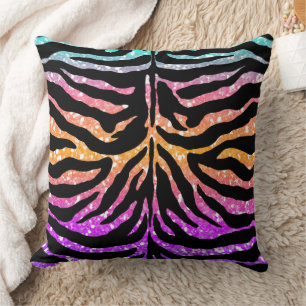 Coussin Impression d'animal colorée et texture de patte