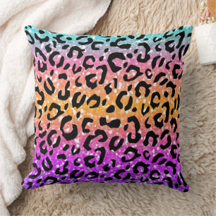 Coussin Impression d'animal colorée et texture de patte