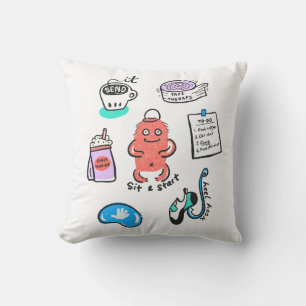 Coussin Impression d'art de bloc drôle - Blague interne de