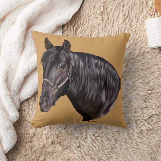 Coussin Impression d'art de cheval andalou (Couverture)
