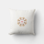 Coussin Impression d'art floral Mandala | Décor Boho (Recto)