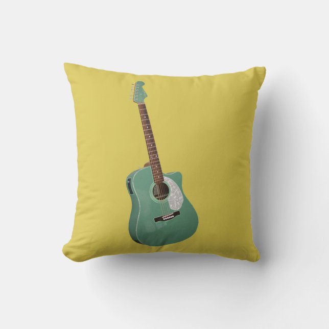 Coussin Impression d'art guitare (Recto)