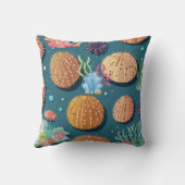 Coussin Impression de corail d'oursin (Verso)