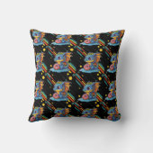 Coussin Impression de dragon mignon rétro (Verso)
