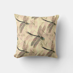 Coussin Impression de libellules vintages