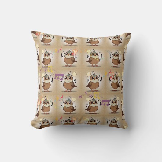 Coussin Impression de musique Quail (Recto)