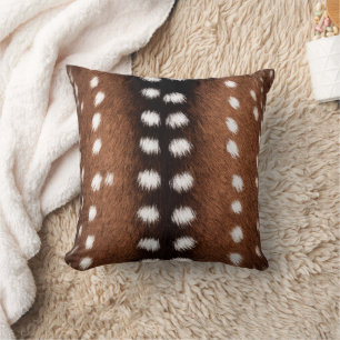 Coussin Impression de peau de cerf Axis exotique vintage