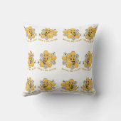 Coussin Impression de peigne d'abeille inversée (Verso)