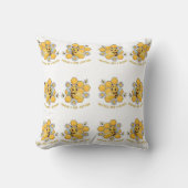 Coussin Impression de peigne d'abeille inversée (Recto)
