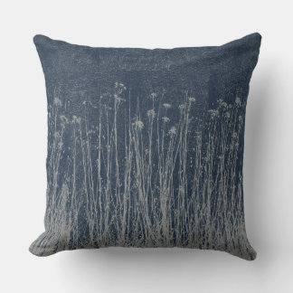 Coussin Impression de toile de jute graphique botanique gr