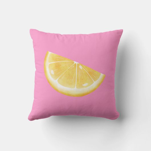 Coussin Impression de tranche de citron (Verso)