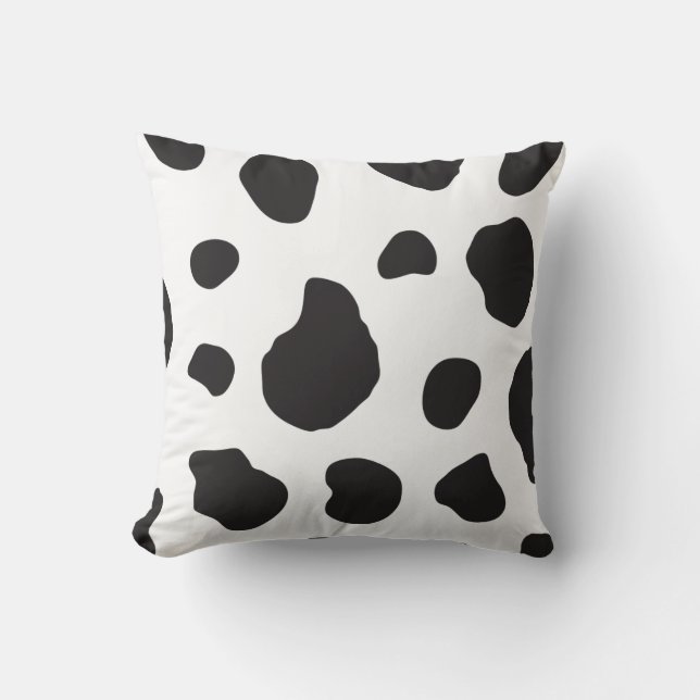 Coussin Impression De Vache, Motif De Vache, Spots De Vach (Recto)