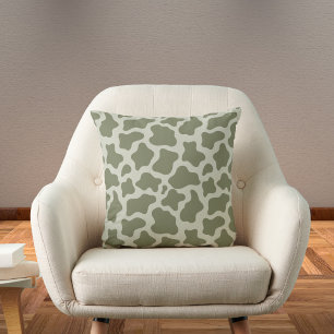 Coussin Impression de vache verte Sage