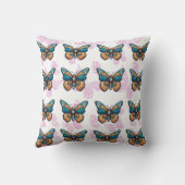 Coussin Impression du dessin à papillon vintage (Verso)
