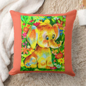 Coussin impression éléphant bébé (Couverture)