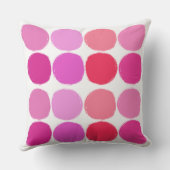 Coussin Impression en cercles roses (Verso)