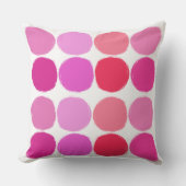 Coussin Impression en cercles roses (Recto)