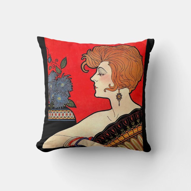 Coussin Impression féminine 1925 (Recto)